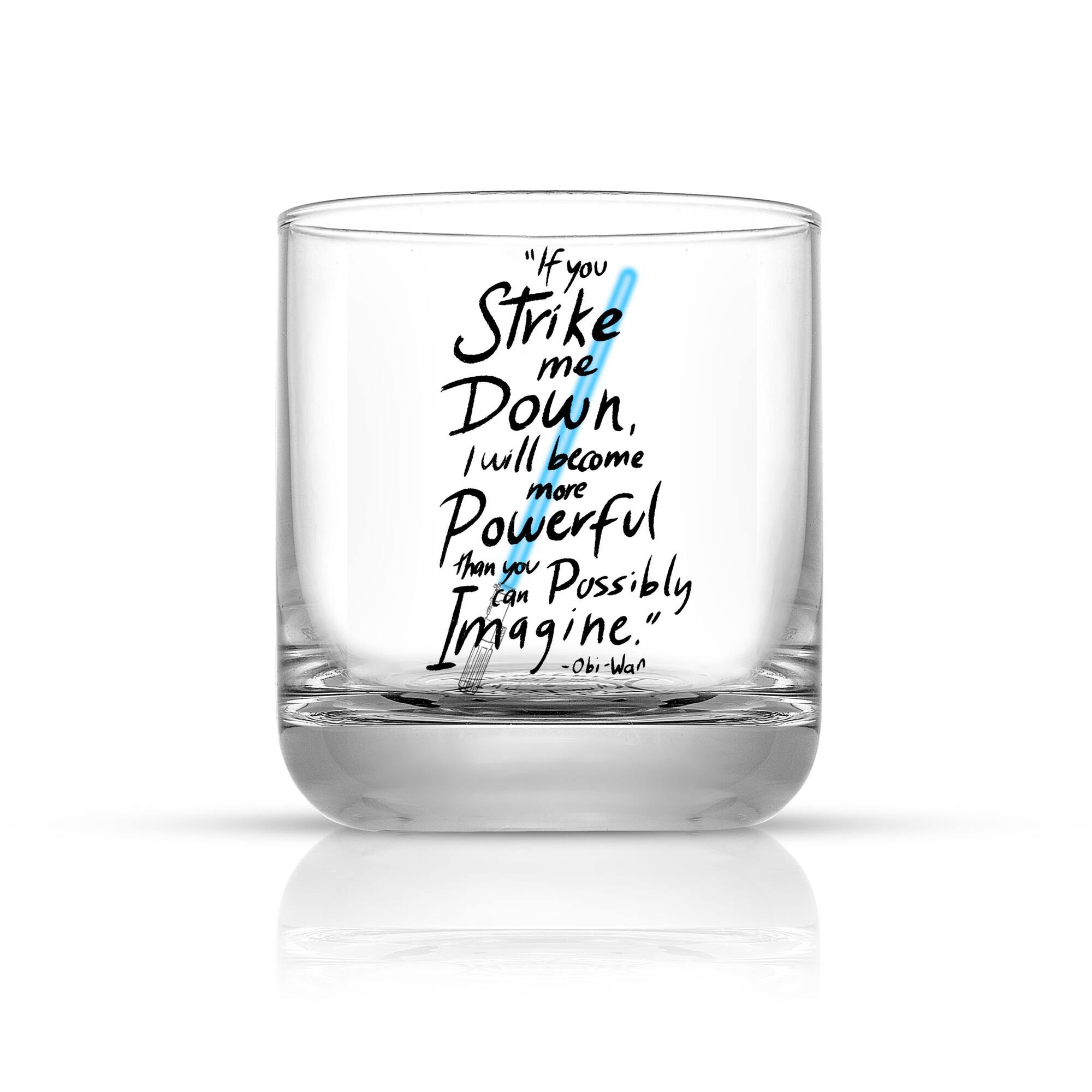 JoyJolt® Star Wars™ 10oz. New Hope Obi-Wan Kenobi Blue Lightsaber Short Drinking Glass, 2ct.